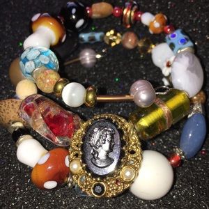 Handcrafted BOHO beaded bracelet *One of a kind*